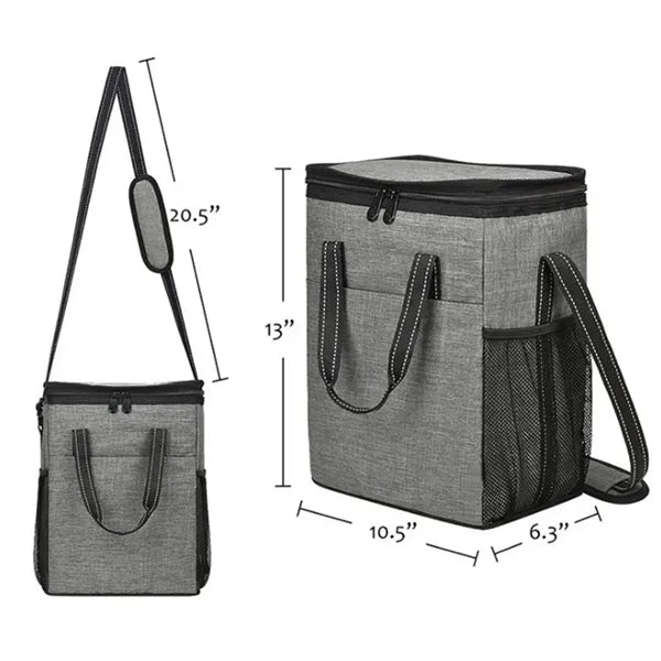 6-Bottle Insulated Leakproof Wine Cooler Tote Bag