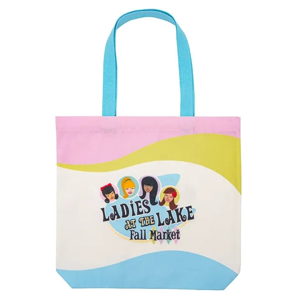 Full-Color 10 oz White Cotton Canvas Tote 15 x 15 x 3
