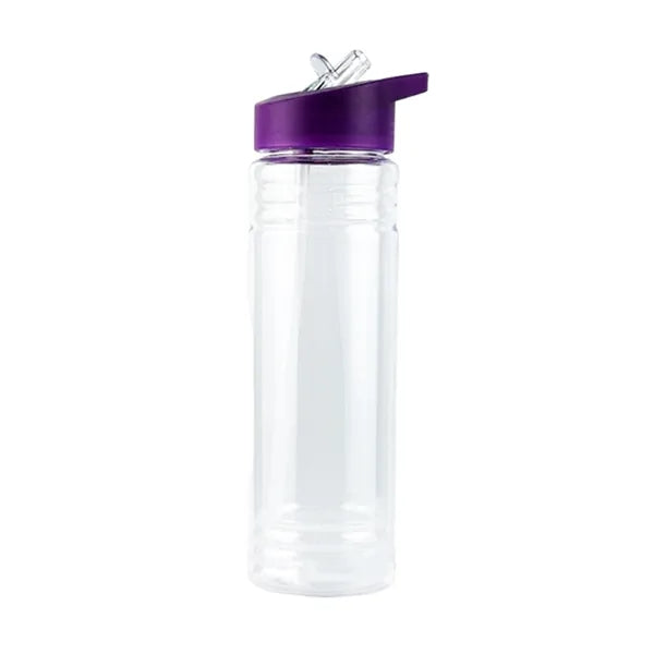 Clear Water Bottle With Straw