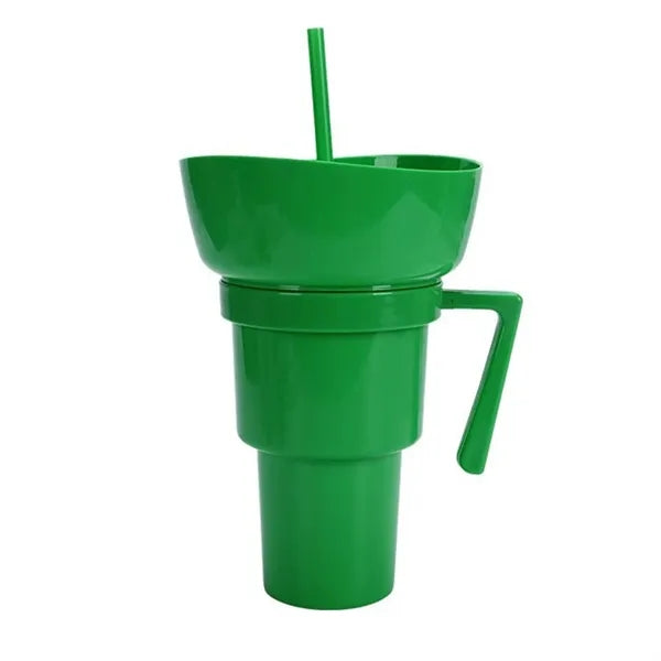 Handle Straw Cup with Snack Lid