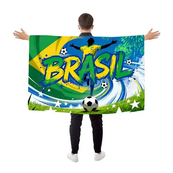 2026 World Cup Custom 100D Polyester Fan Cape Flag