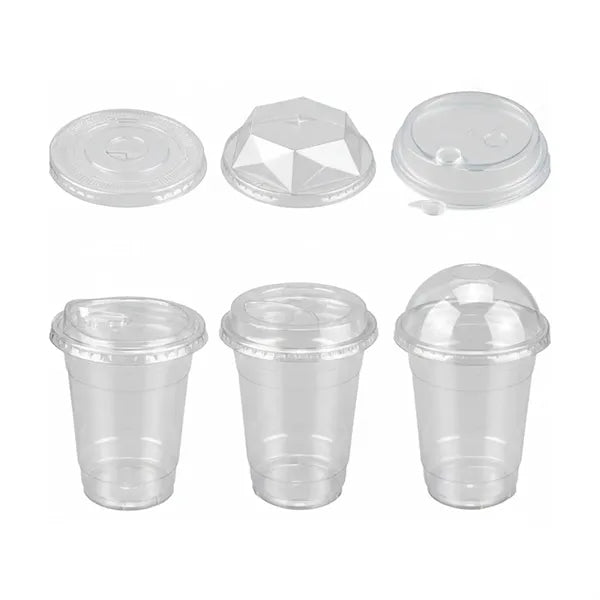 16 Oz Disposable Clear Plastic Cup With Lid