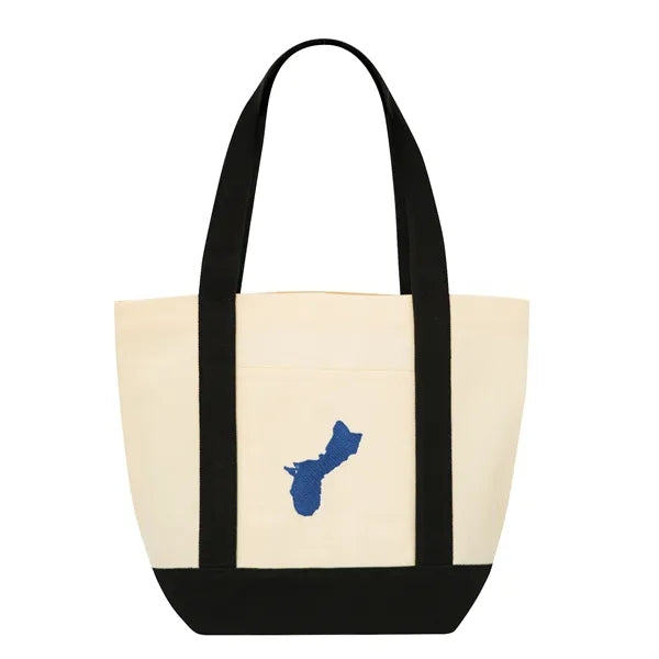 Chic Trader Joe's-Inspired Mini Canvas Embroidered Tote Bag