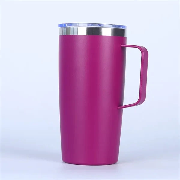 20 oz Travel Stainless Coffee Mug Tumbler w/ Lid Handle