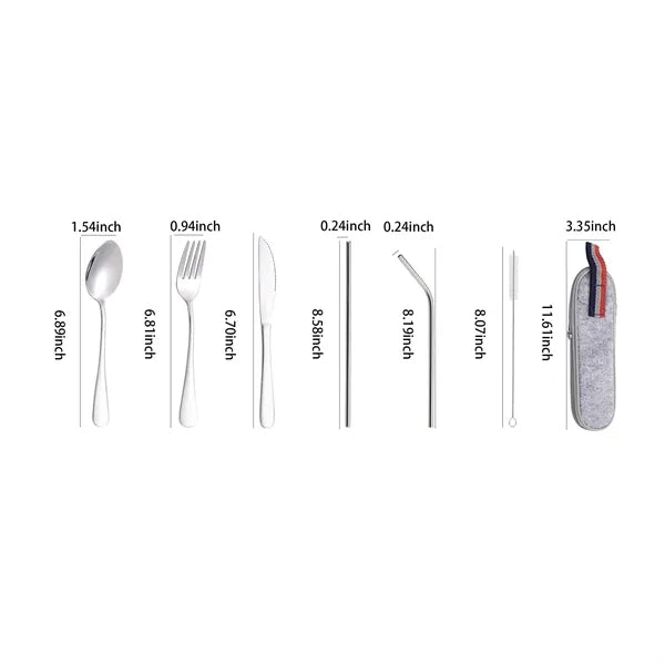 Stainless steel Cutlery Set with Pouch