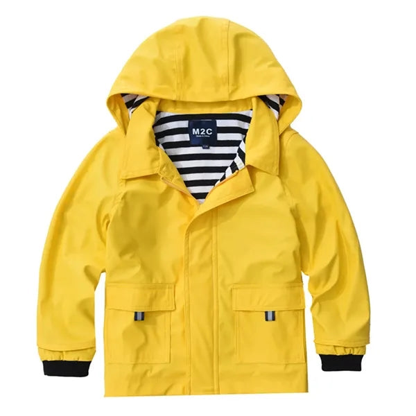 Boys And Girls Outdoor Camping PU Hooded Jacket