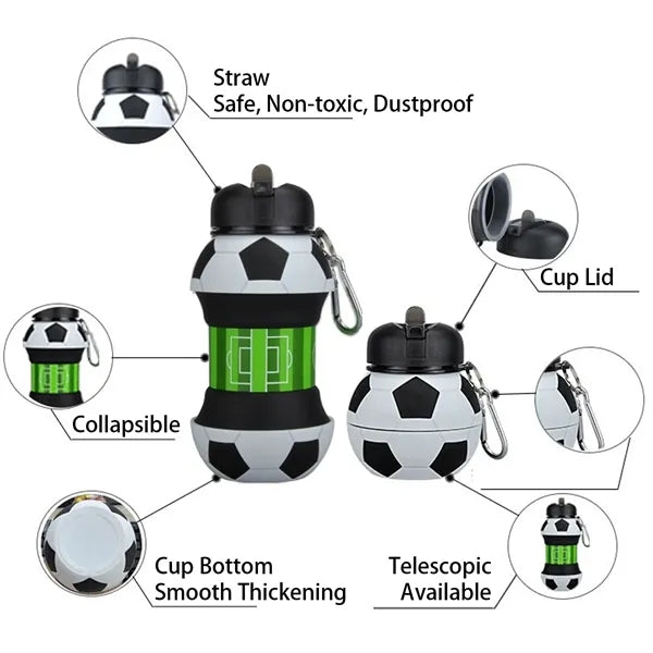 18.6oz Silicone Collapsible Travel Soccer Cup
