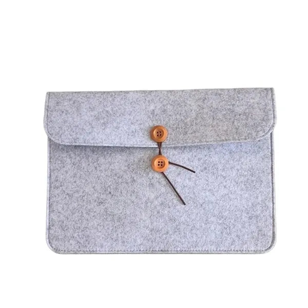 Felt A4 File Bag Document Pocket Button Closure Conference