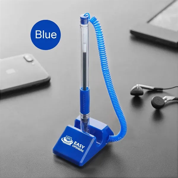 Counter Pen Set with Base for Bank & Office