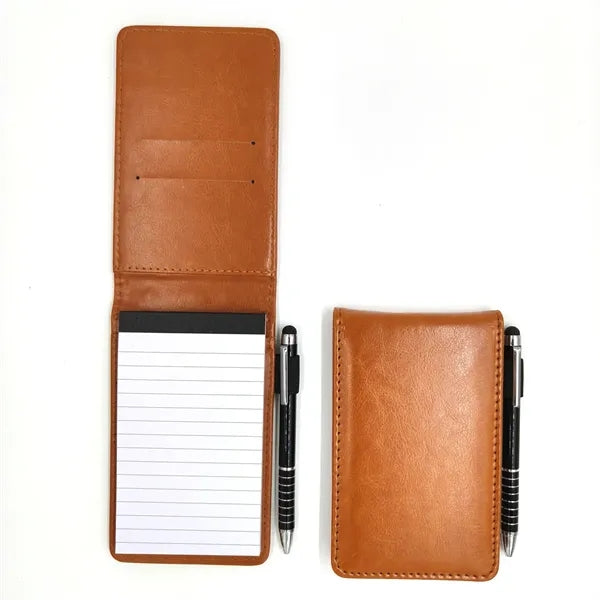 A7 Leather Pocket Notepad Holder & Pen Set