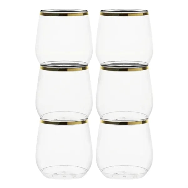 12oz. Vino Jr Gold Rim