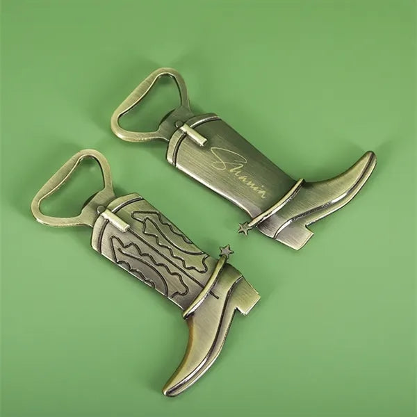 Metal Cowboy Boot Bottle Opene