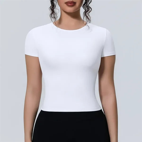 New Women's Sports T-Shirt Naked Feeling Slim Fit Short Slee