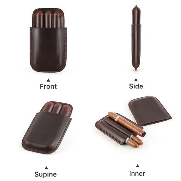 Genuine Leather Cigar Case