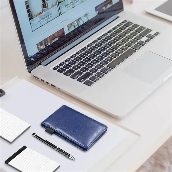 Pocket Notepad Card Holder Set With Pen