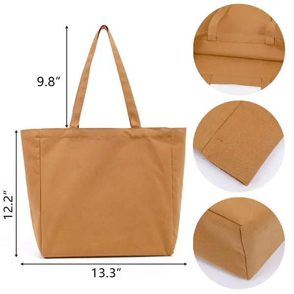 12oz Cotton Canvas Heavy-Duty Tote