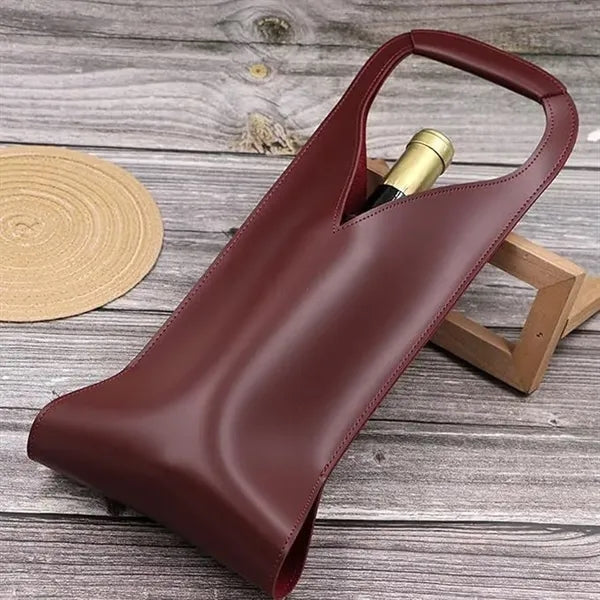 Premium PU Leather Wine Bag For Champagne & Wine