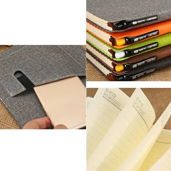 A5 Notebook with Front Pocket & Pen Holder