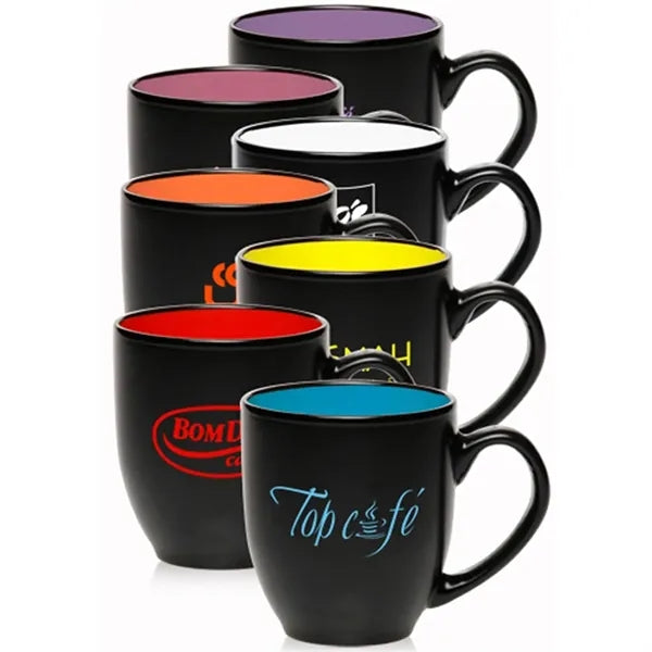 16 oz. Bistro Ceramic Mug - Color Coded Coffee Mugs