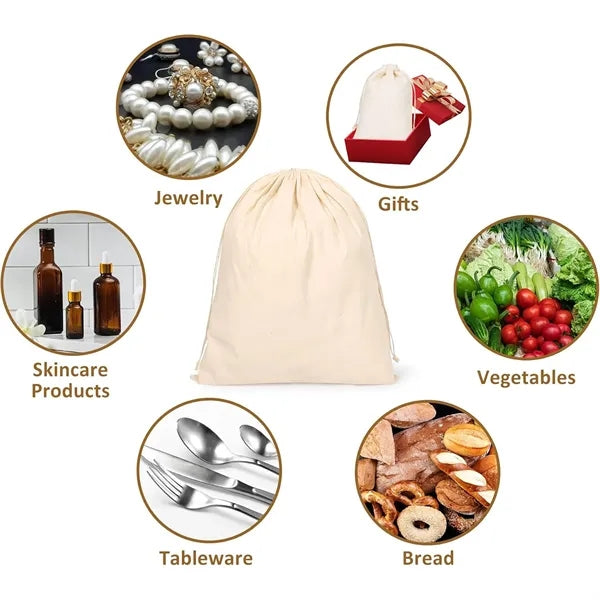 Cotton Linen DrawString Bags