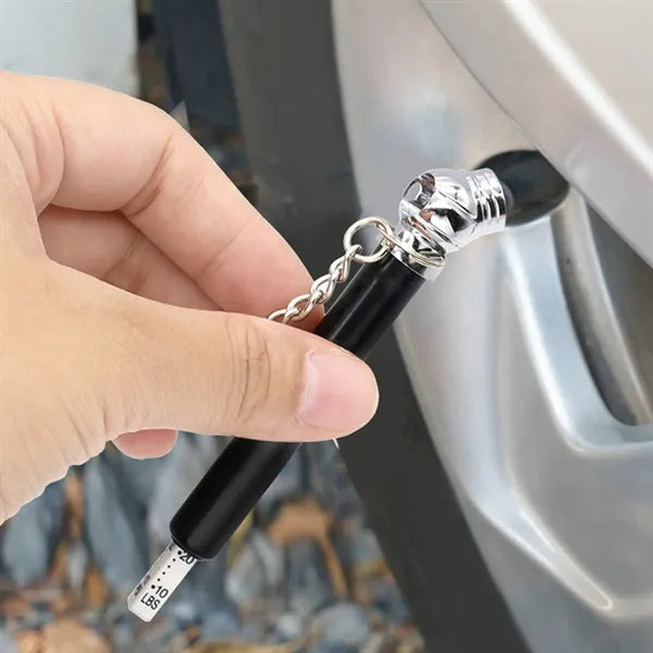 Tire pressure pen keychain