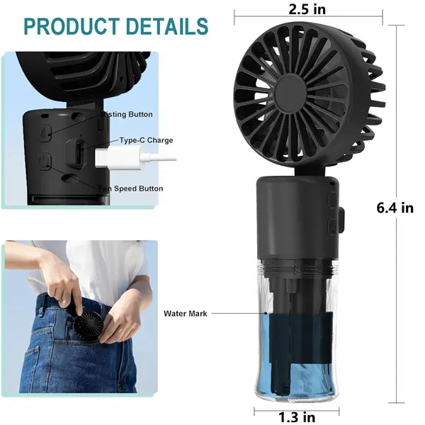 Rechargeable Spray Mini Fan