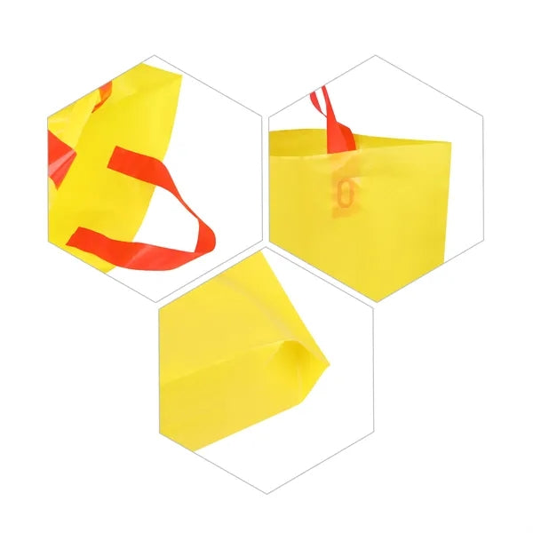 Plastic Shopping Tote Bags W/ Carry Handle 13.7"x9.8"x4"