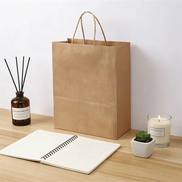 Kraft Paper Shopping Bag Small Gift W/ Handle