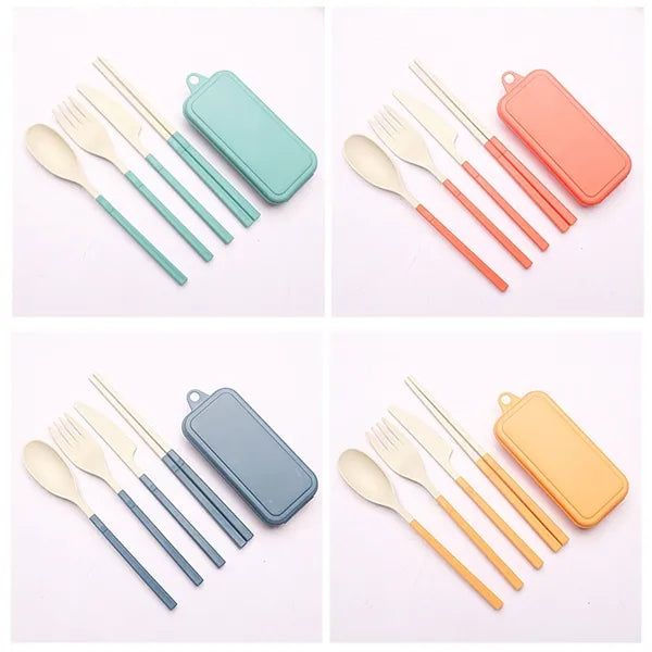 Wheat Straw Portable Tableware Set