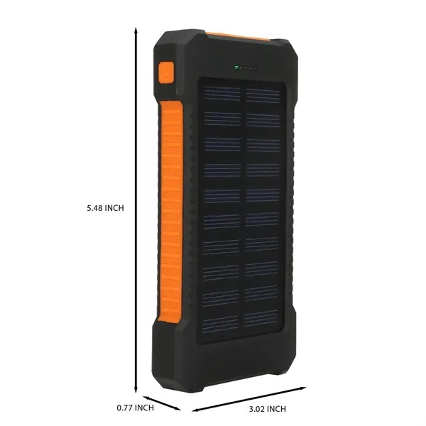 8000mAh Eco Friendly Solar Powered Power Bank With LED Light