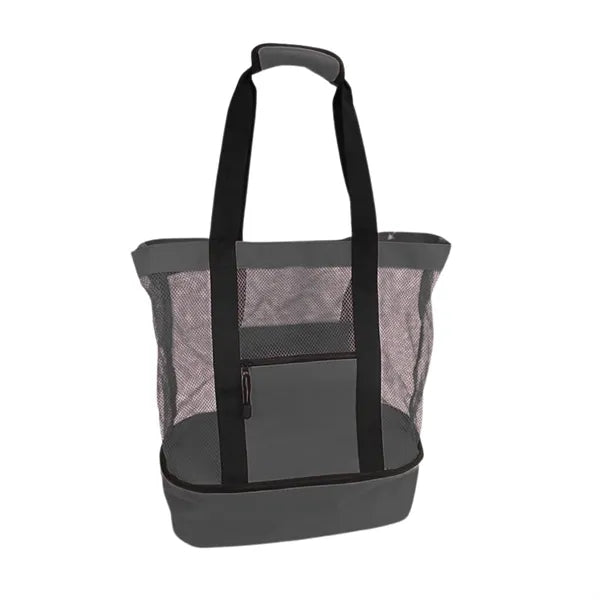 Mesh Beach Bag Tote with Insulated Cooler