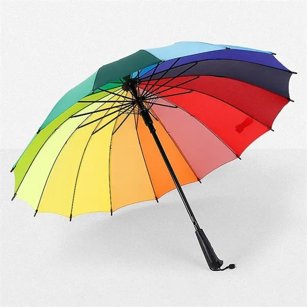 Rainbow Auto Open Golf Umbrella