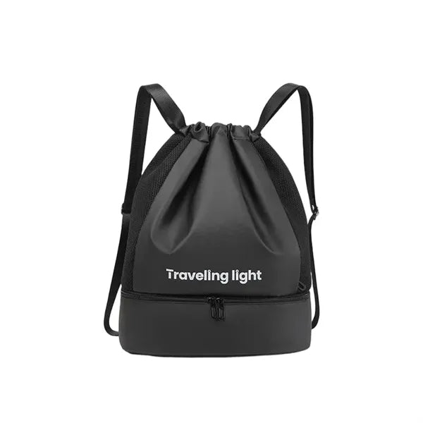 Logo Waterproof Polyester Drawstring Sports Bag Gym S