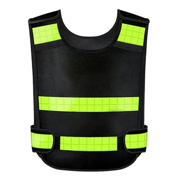 Black Hot Melt Heat Press Reflective Vest