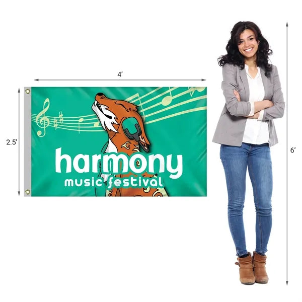 2.5' x 4' Standard Printed Single Reverse Knit Poly Flag