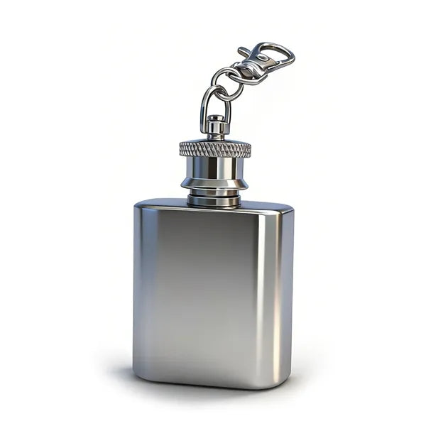 1oz Hip Flask Keychain Pendant