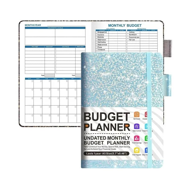 A5 Faux Leather Monthly Planner and Finance Tracker