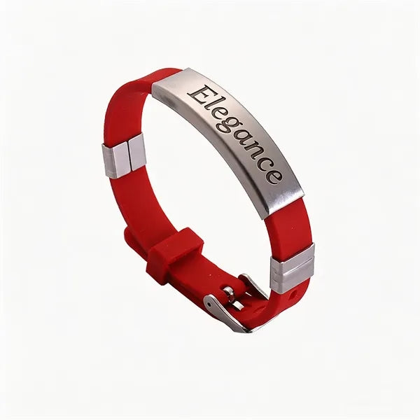 Stainless Steel Sports Bracelet, Customizable logo