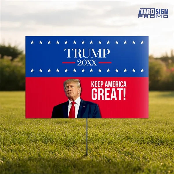 18x12 Custom Outdoor Yard Signs Trump 20XX