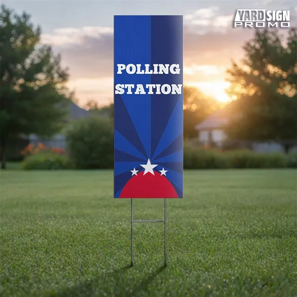9x24 Custom Outdoor Yard Signs Polling Station
