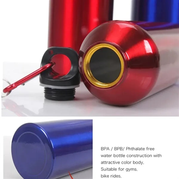 24oz Aluminum Water Bottle with Carabiner