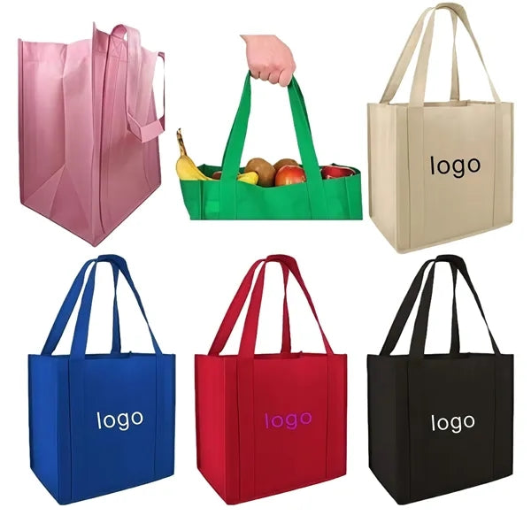 Non Woven Grocery Bags with Custom Silkscreen Printing for