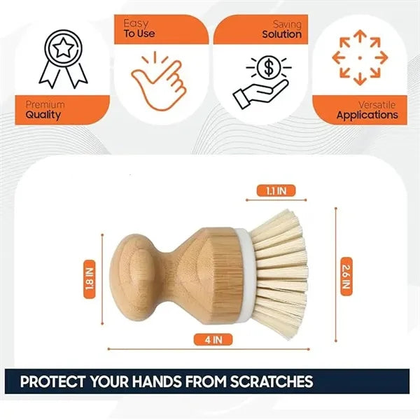 Eco-Friendly Heavy-Duty Bamboo Cleaning Brush