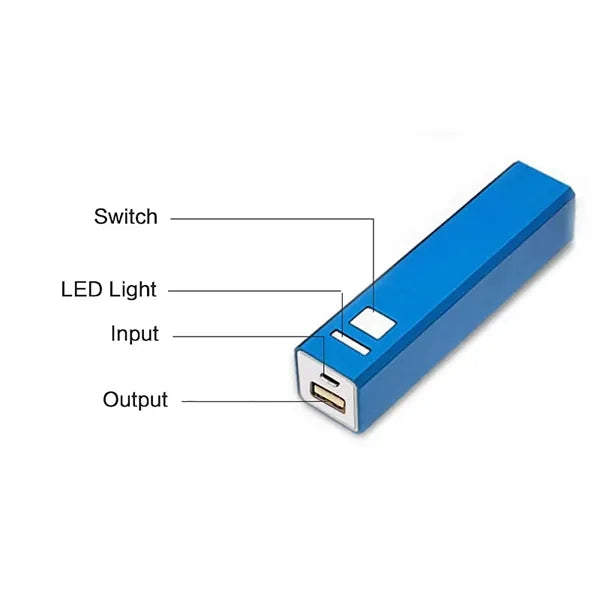 2600 mAh Vibrant Portable Power Bank