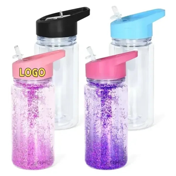 DIY Creative Glitter & Sticker Water Bottle
