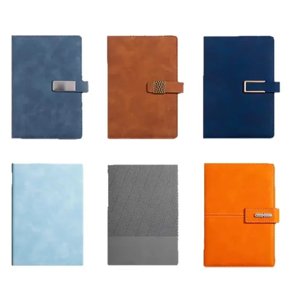 A5 Leather Notebook with Magnetic Closure