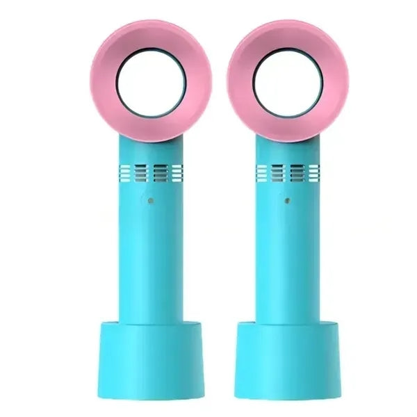 Portable Bladeless Handheld Fan w/Desk Base