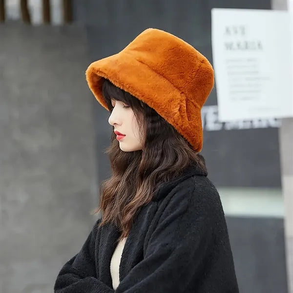 Fluffy Bucket Hat for Women