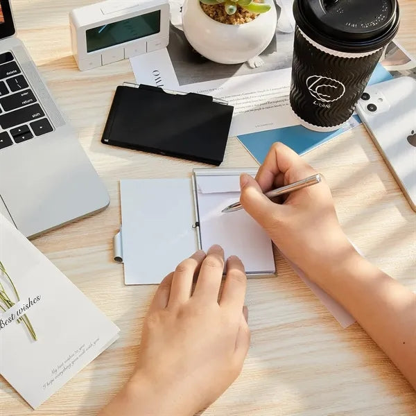 Mini Metal Pocket Notebook With Pen