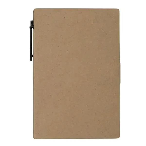 Natural Notebook Set with Sticky Notes and Pen